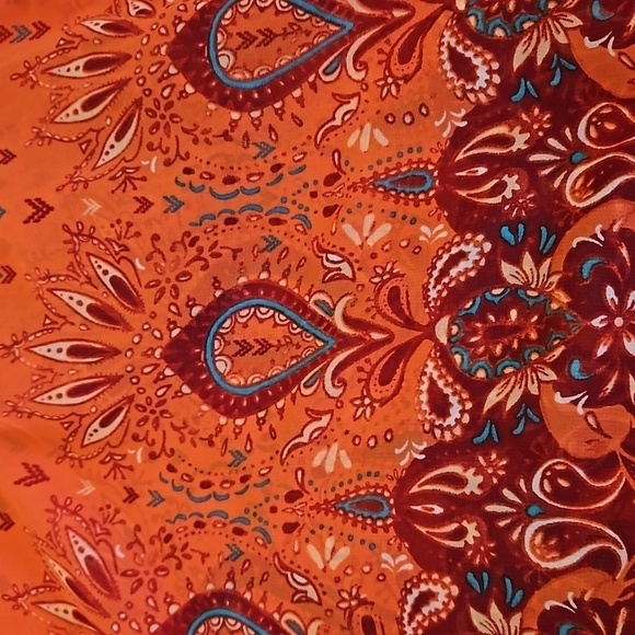 Arizona The Original Jean Company. Cold Shoulder Boho Top Size S orange floral - Picture 14 of 16